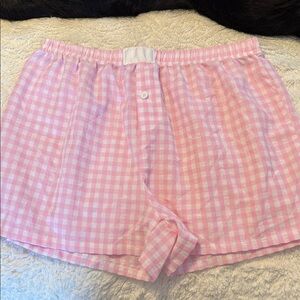 Pink Gingham Women's Sleep Shorts